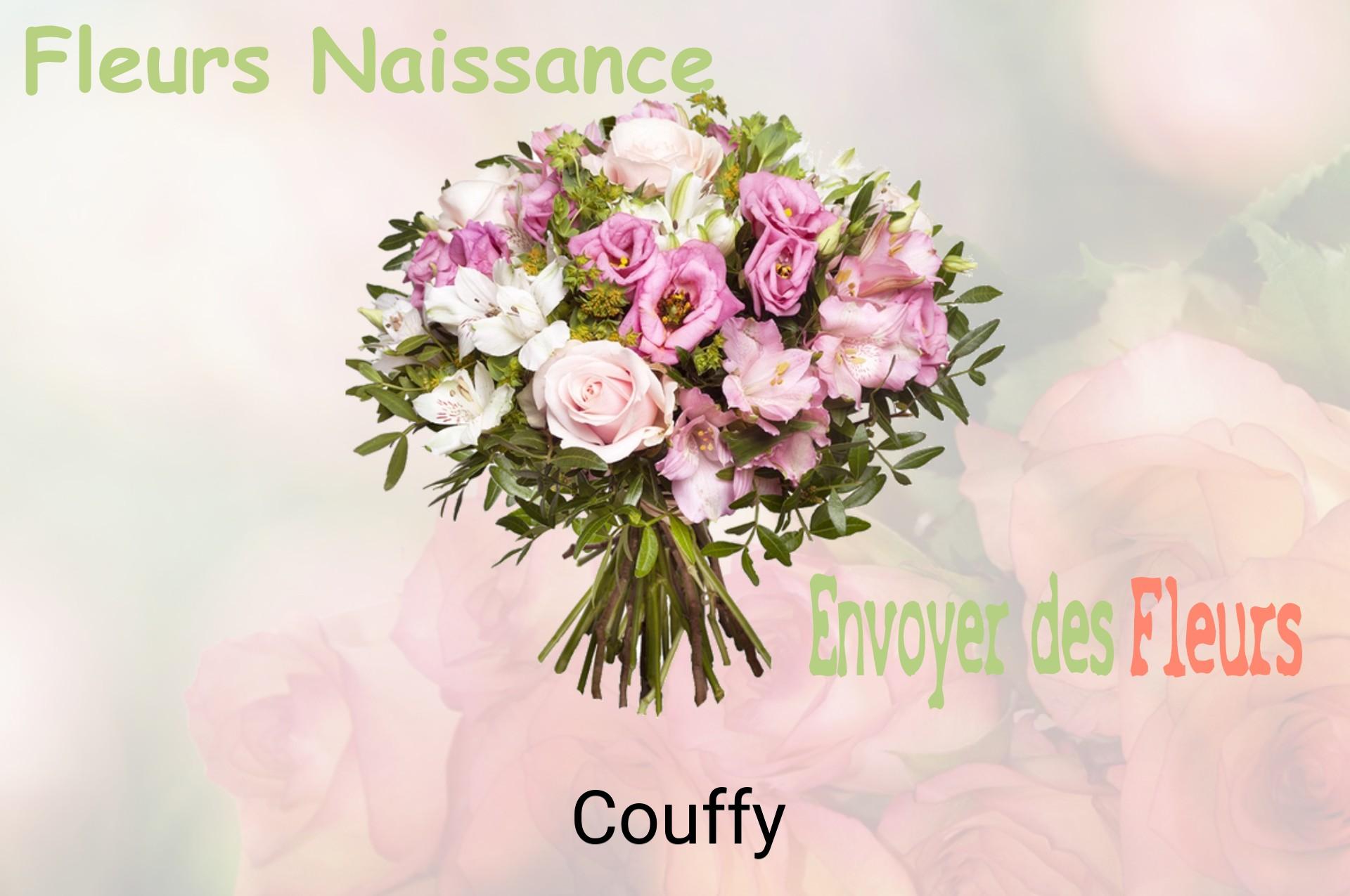 Bouquet de fleurs de naissance livré à Couffy